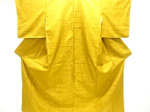 本場黄八丈　格子織り出し着物